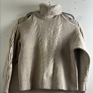 Worthington turtleneck knit sweater size XL Cozy Beige color